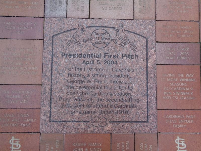 Presidential First Pitch Marker image. Click for full size.