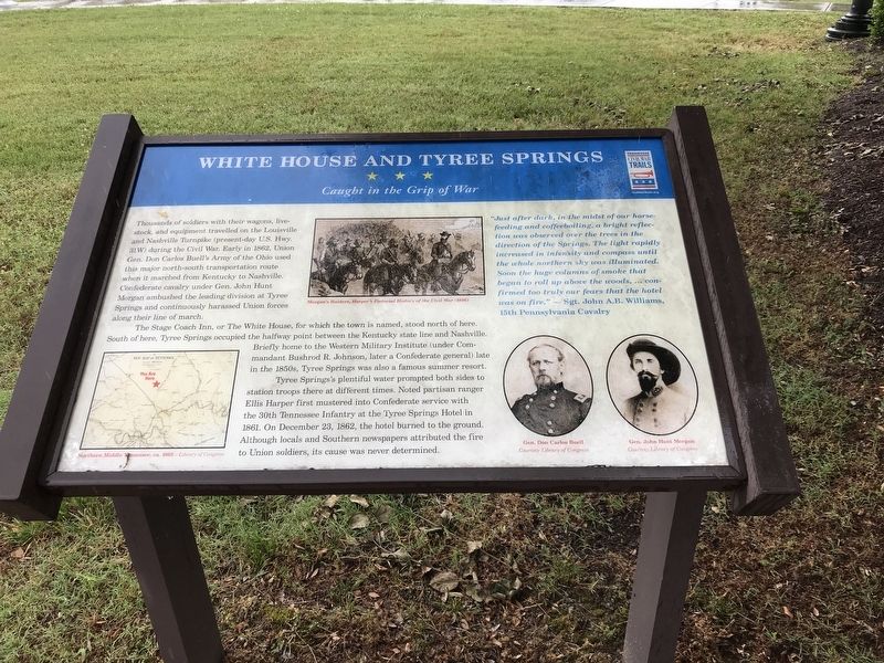 White House and Tyree Springs Marker image. Click for full size.