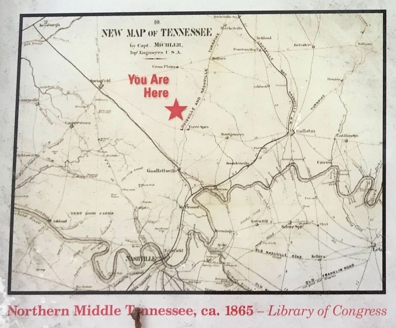White House and Tyree Springs Marker detail. Click for full size. White House and Tyree Springs Marker detail image. Click for full size.
