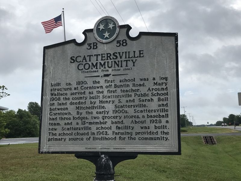 Scattersville Community Marker (reverse) image. Click for full size.