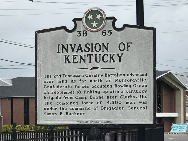 Invasion of Kentucky Marker. Click for full size. Invasion of Kentucky Marker image. Click for full size.