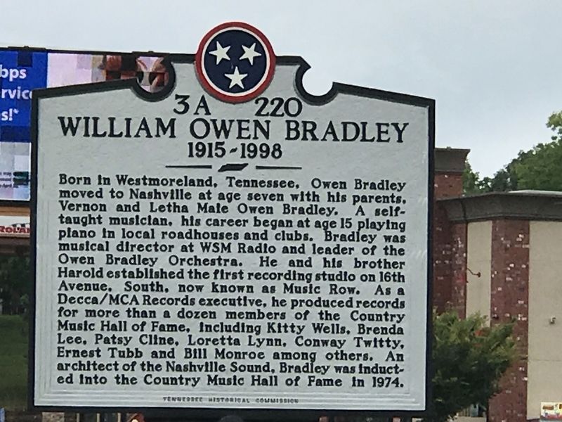 William Owen Bradley Marker image. Click for full size.