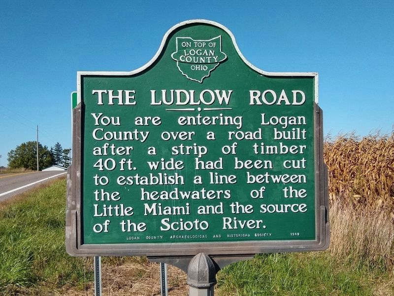 The Ludlow Road Marker (side A) image. Click for full size.