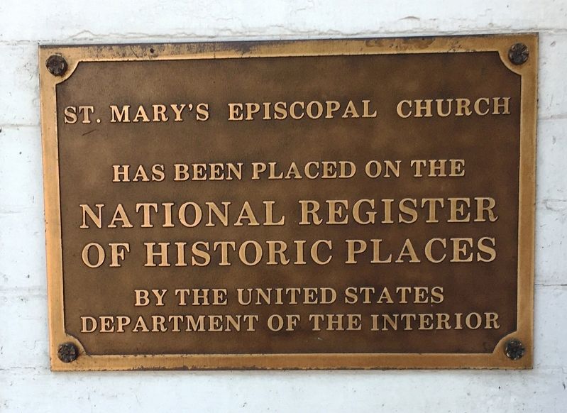 St. Marys Episcopal Church Marker image. Click for full size.