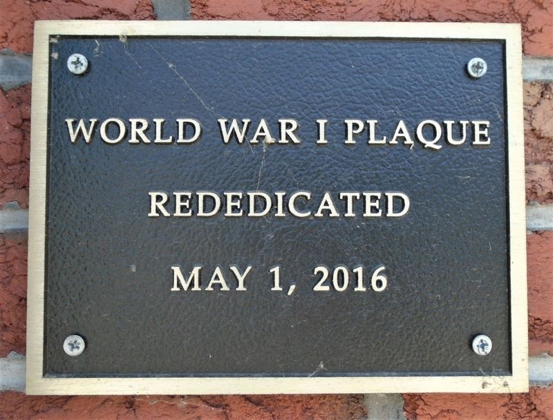 World War Memorial Rededication Marker image. Click for full size.