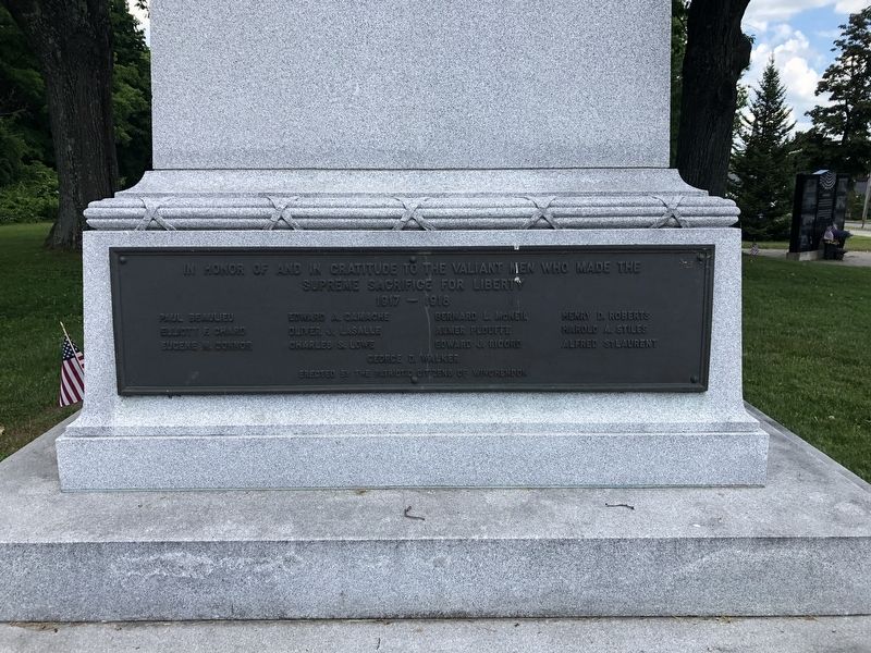 World War I Memorial. Click for full size. World War I Memorial image. Click for full size.