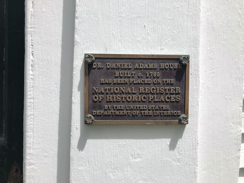 Dr. Daniel Adams House Marker image. Click for full size.