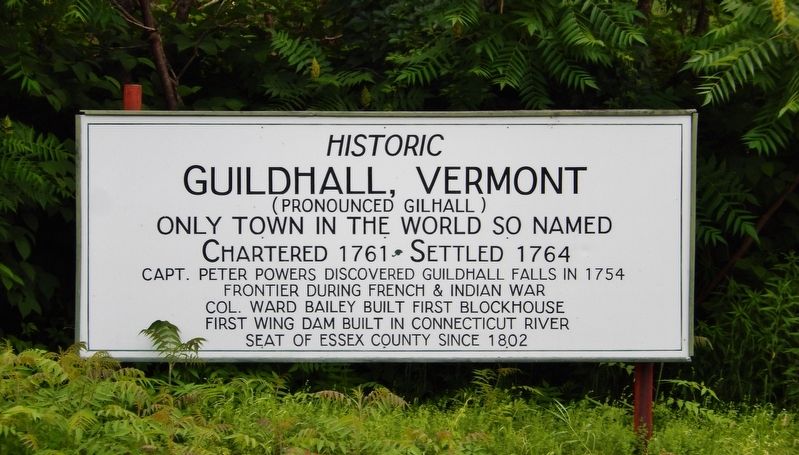 Historic Guildhall, Vermont Marker image. Click for full size.