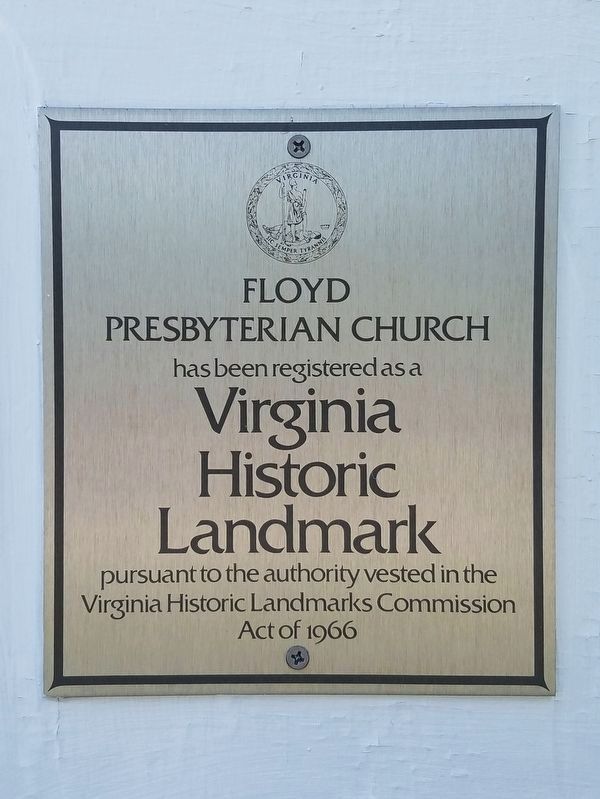 Virginia Historic Landmark Plaque for the Jacksonville Presbyterian Church image. Click for full size.