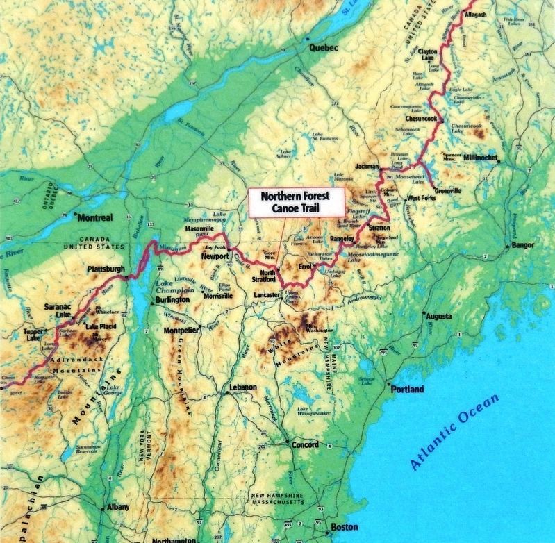 Marker detail: Waterways of the Northern Forest<br>(Northern Forest Canoe Trail Map) image, Touch for more information