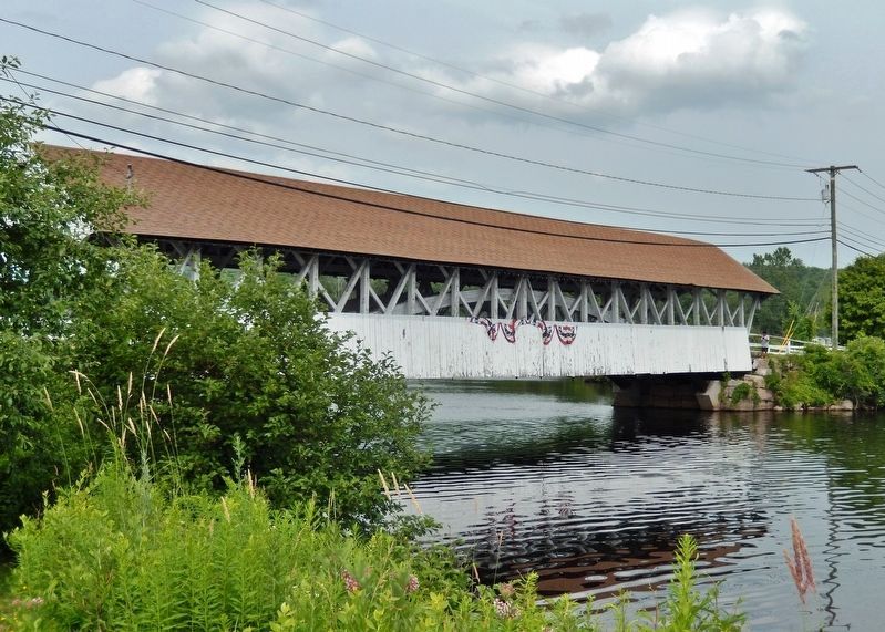 Groveton Covered Bridge (<i>view from marker</i>) image. Click for full size.