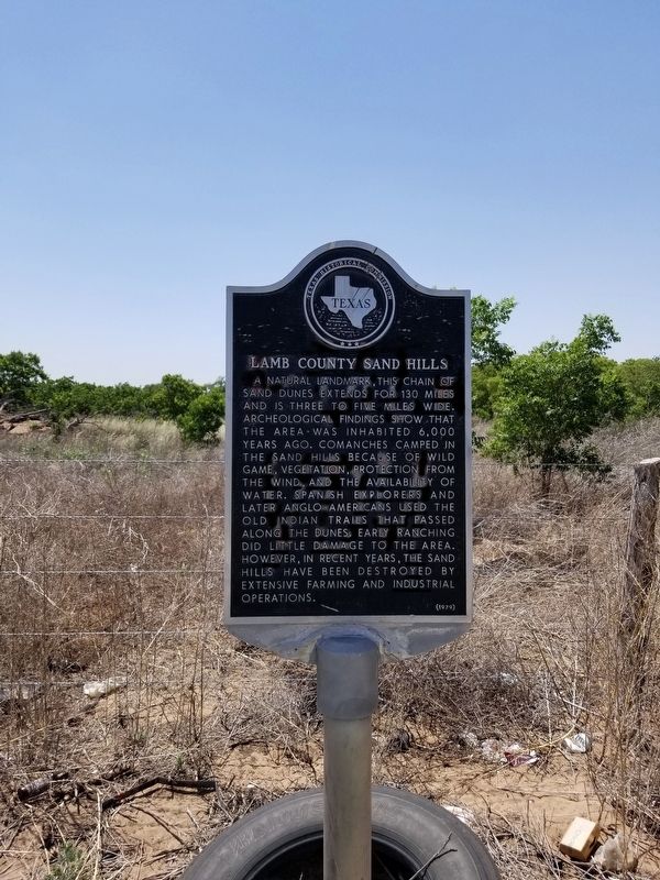 Lamb County Sand Hills Marker image. Click for full size.