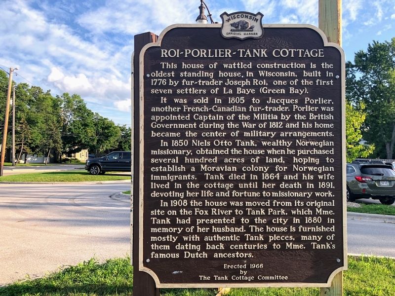 Roi-Porlier-Tank Cottage Marker image. Click for full size.