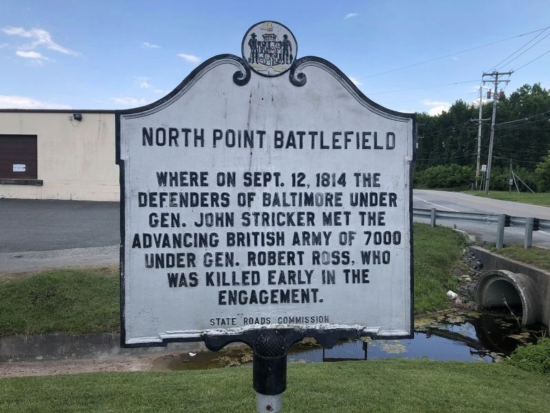 North Point Battlefield Marker image. Click for full size.