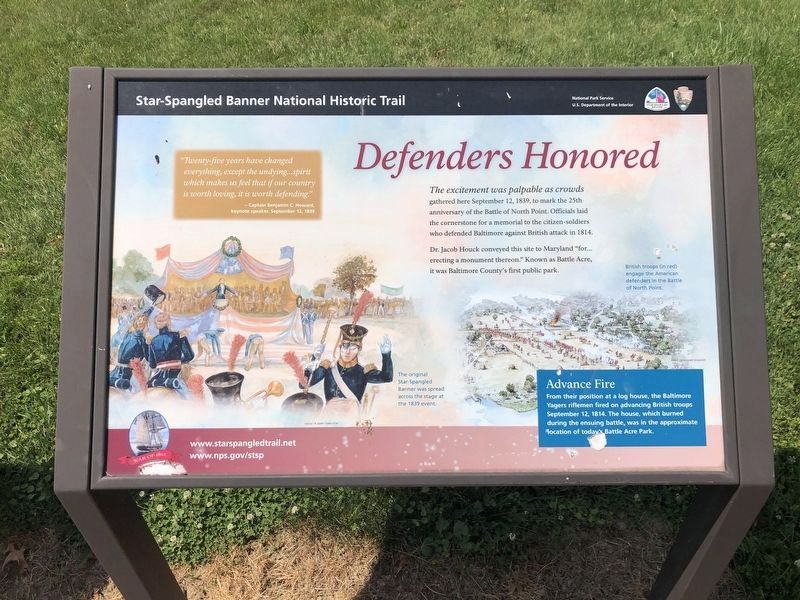 Defenders Honored Marker image. Click for full size.