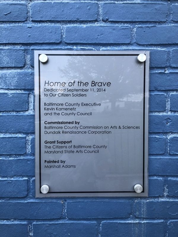 <i>Home of the Brave</i> Marker image. Click for full size.