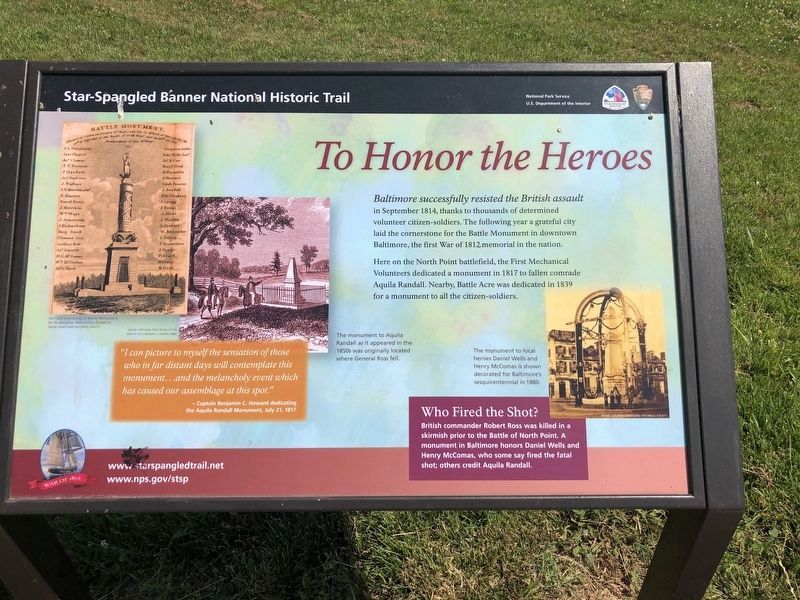 To Honor the Heroes Marker image. Click for full size.