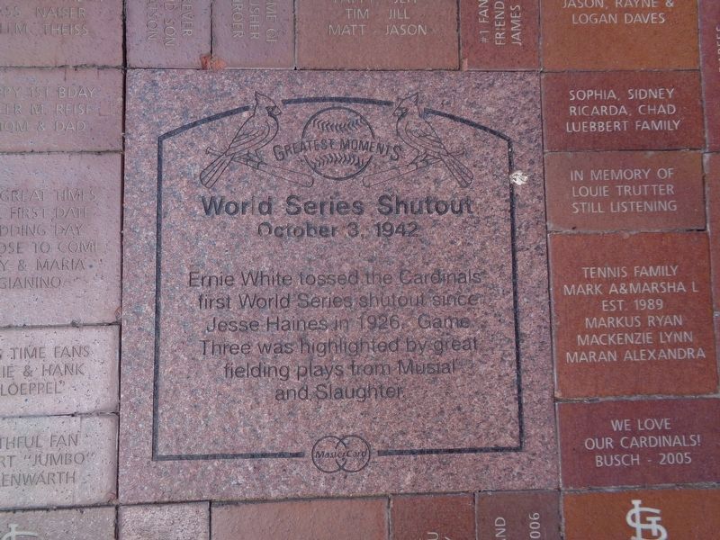 World Series Shutout Marker image. Click for full size.