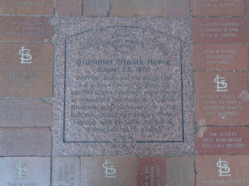Brummer Steals Home Marker. Click for full size. Brummer Steals Home Marker image. Click for full size.