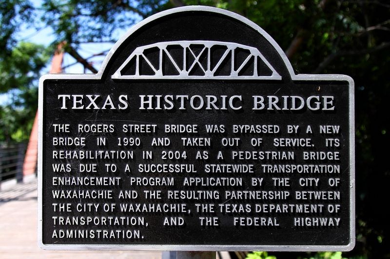 Texas Historic Bridge Marker. Click for full size. Texas Historic Bridge Marker image. Click for full size.