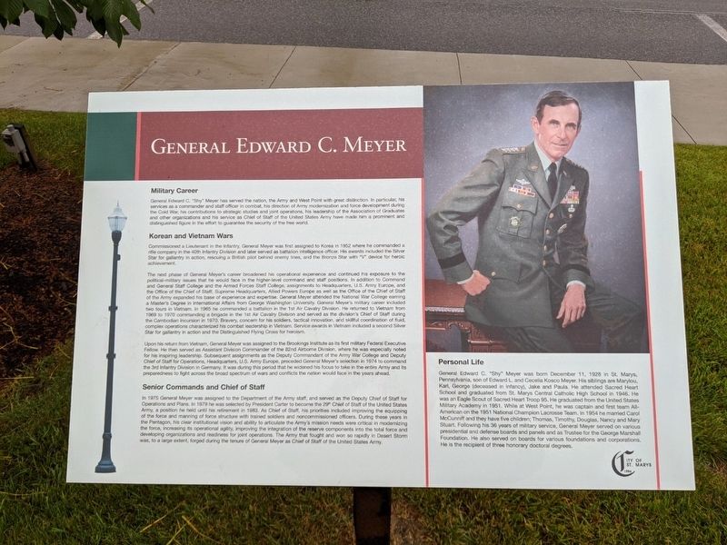 General Edward C. Meyer Marker image. Click for full size.