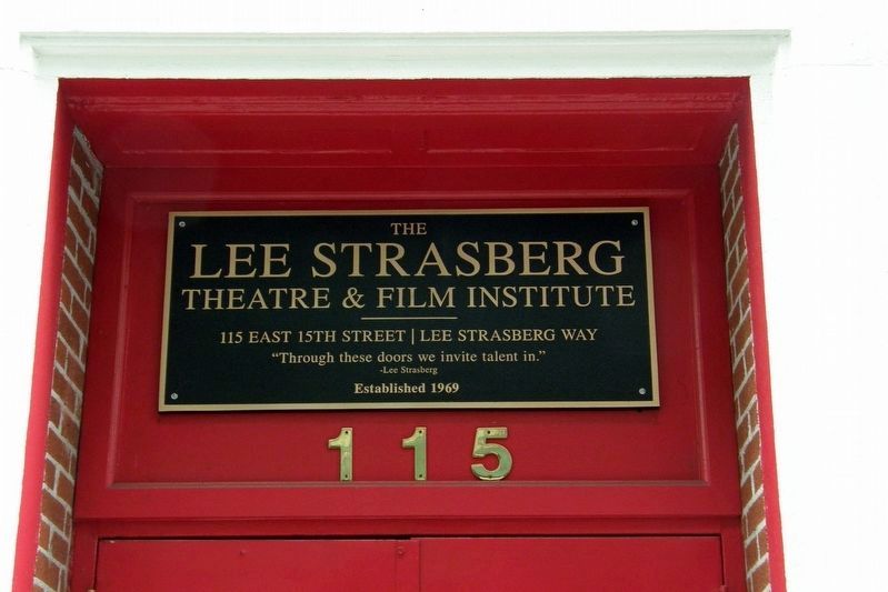 Lee Strasberg Institute entrance. Click for full size. Lee Strasberg Institute entrance image. Click for full size.