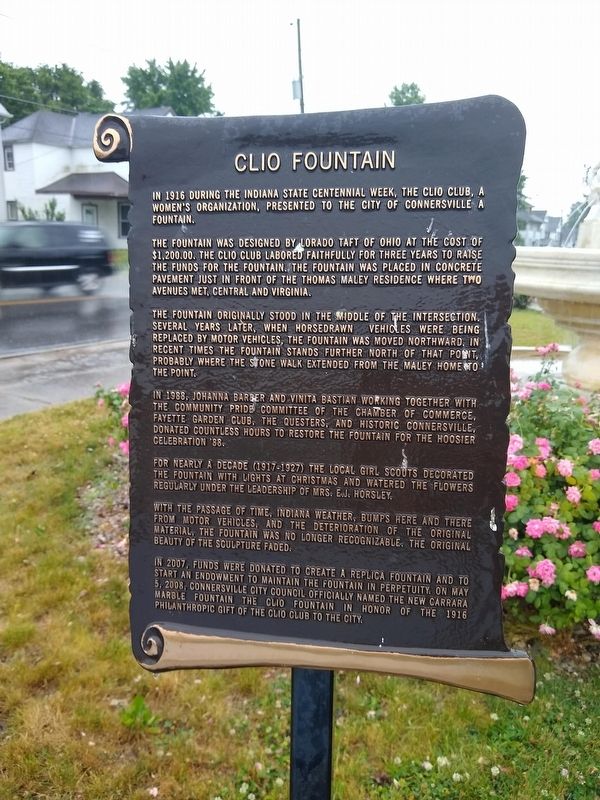 Clio Fountain Marker. Click for full size. Clio Fountain Marker image. Click for full size.