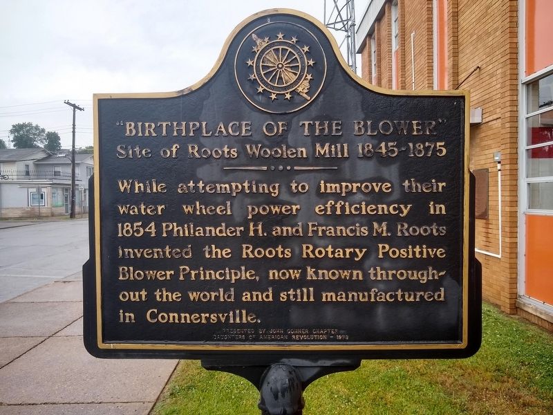 "Birthplace of the Blower" Marker image. Click for full size.