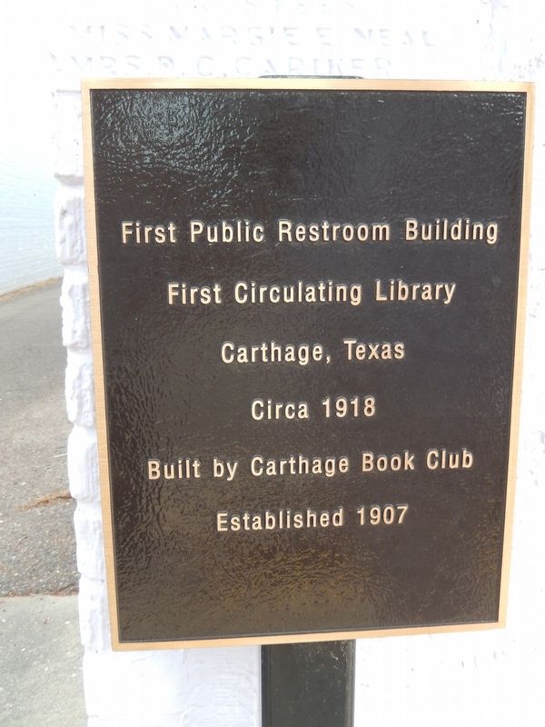 First Public Restroom Building Marker. Click for full size. First Public Restroom Building Marker image. Click for full size.