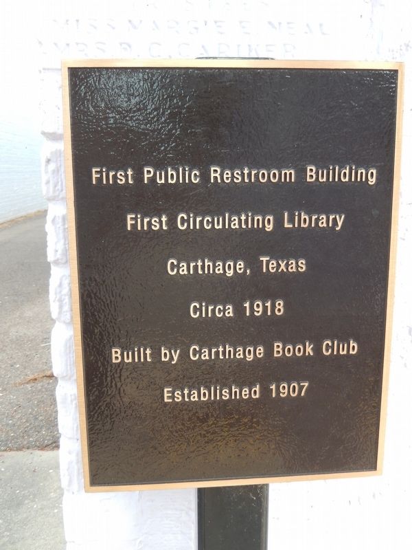 First Public Restroom Building Marker image. Click for full size.