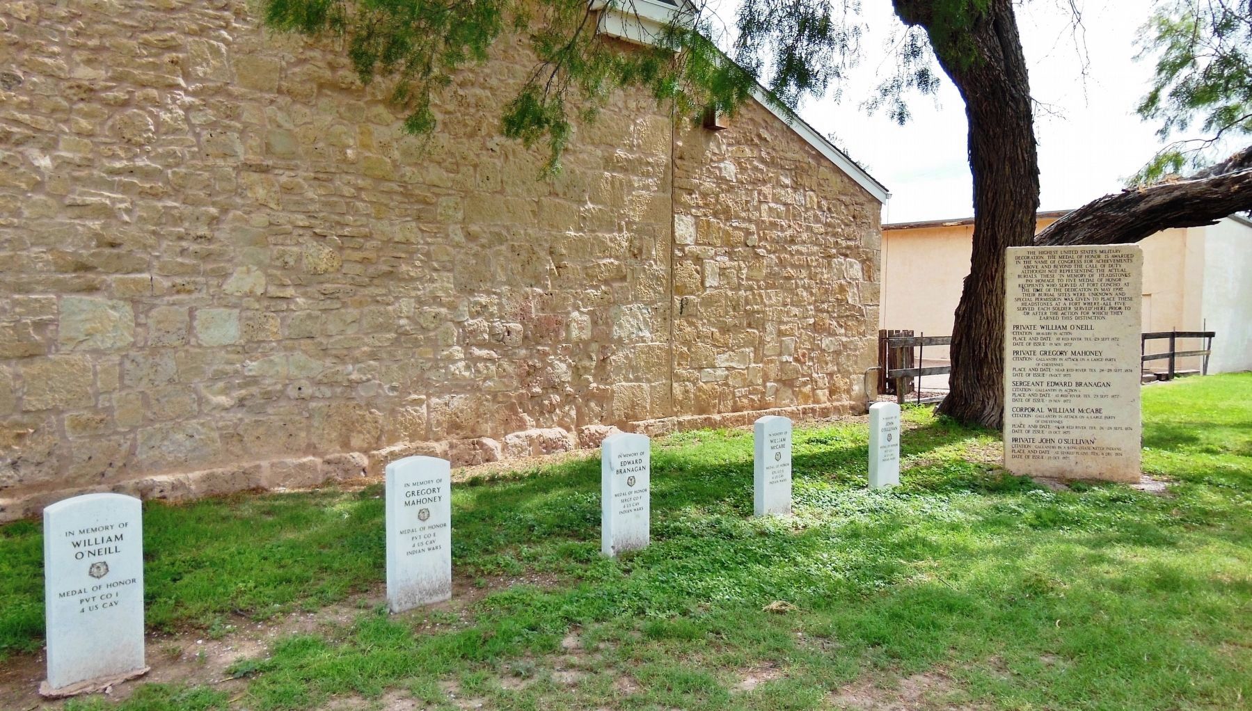Fort Concho Medal of Honor Memorial image. Click for full size.