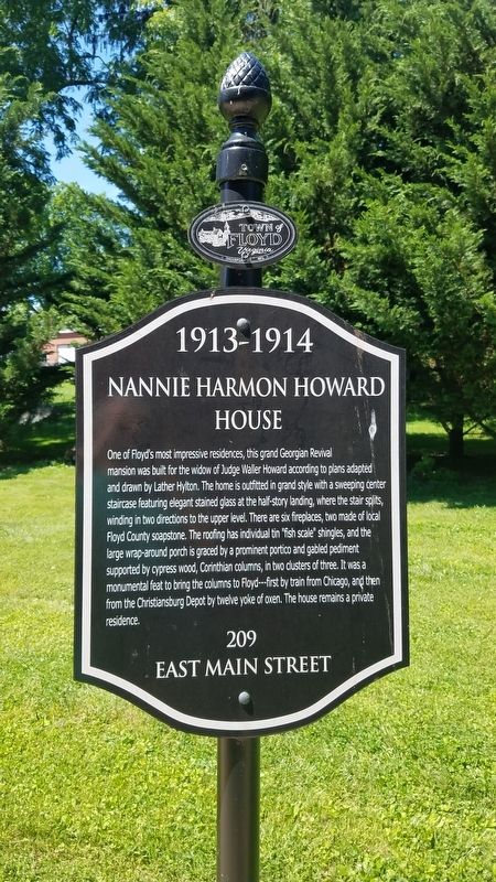 Nannie Harmon Howard House Marker image. Click for full size.