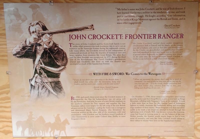 John Crockett: Frontier Ranger Marker image. Click for full size.