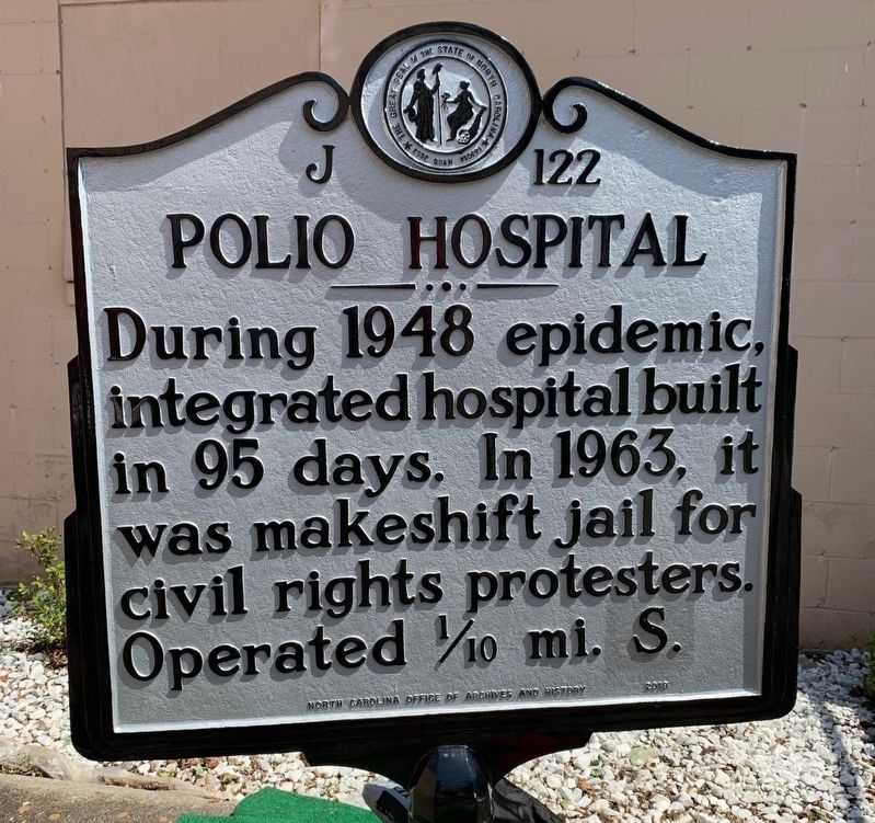 Polio Hospital Marker image. Click for full size.