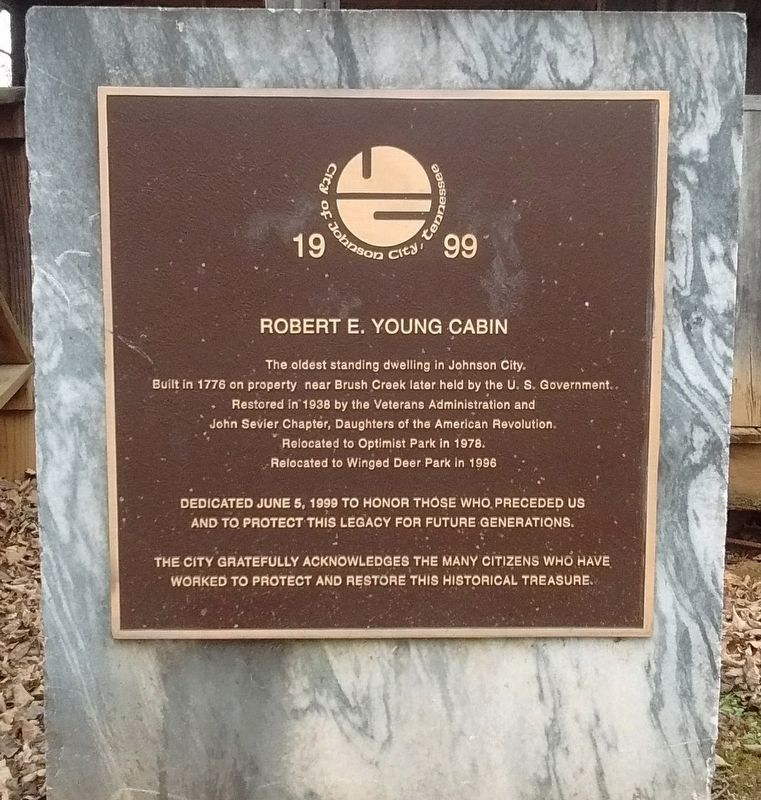 Robert E. Young Cabin Marker image. Click for full size.