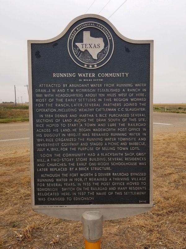 Running Water Community Marker. Click for full size. Running Water Community Marker image. Click for full size.