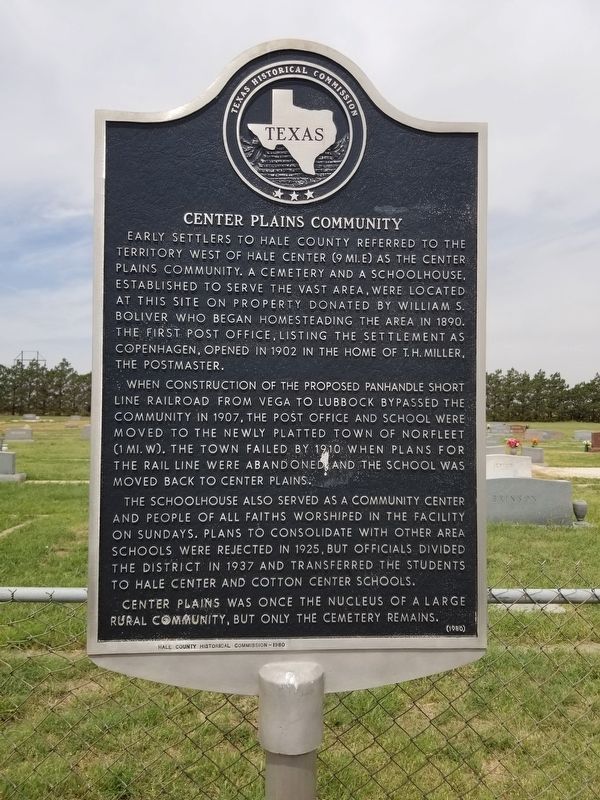 Center Plains Community Marker image. Click for full size.