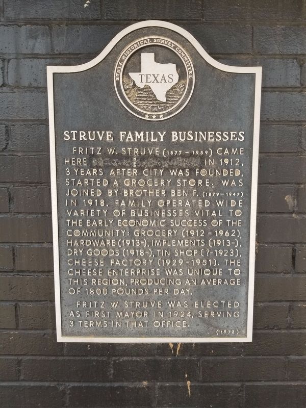 Struve Family Businesses Marker image. Click for full size.