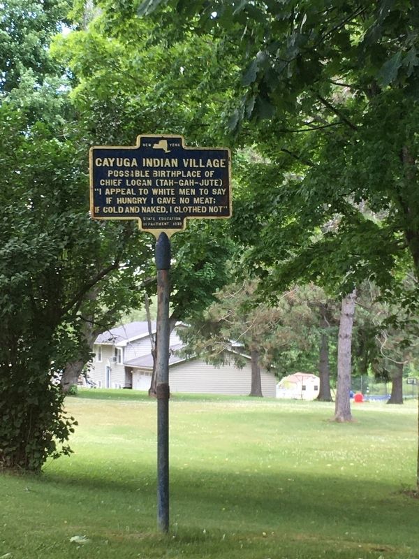 Cayuga Indian Village Marker. Click for full size. Cayuga Indian Village Marker image. Click for full size.