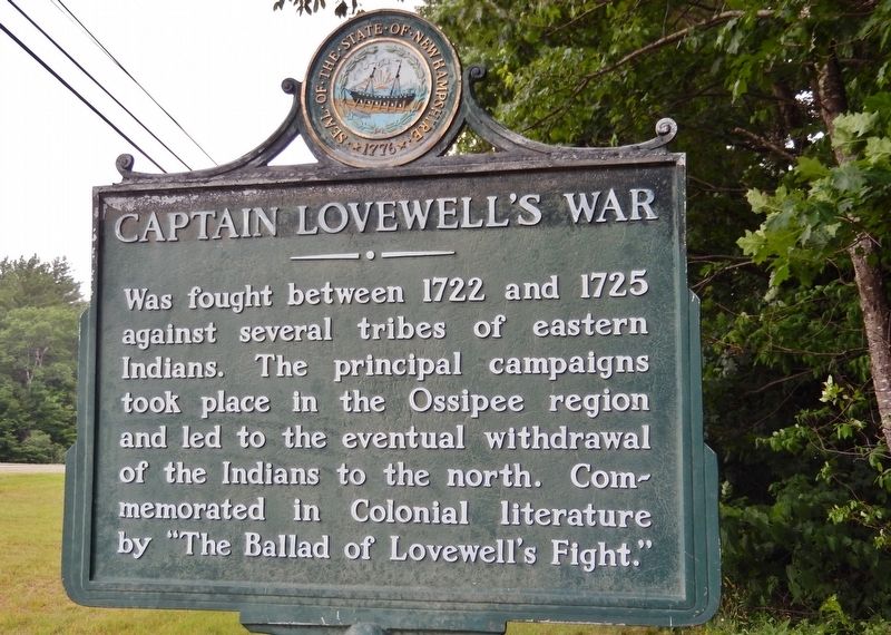 Captain Lovewell's War Marker. Click for full size. Captain Lovewell's War Marker image. Click for full size.