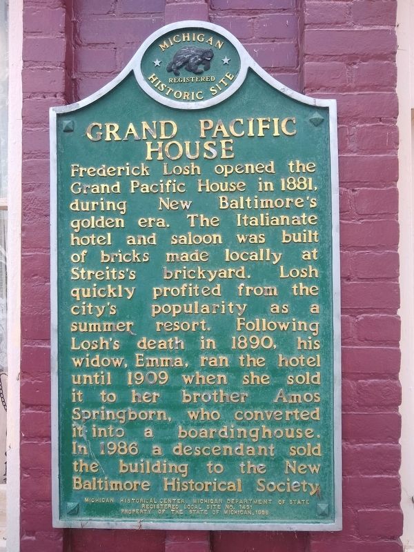 Grand Pacific House Marker image. Click for full size.