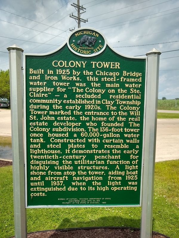 Colony Tower Marker. Click for full size. Colony Tower Marker image. Click for full size.
