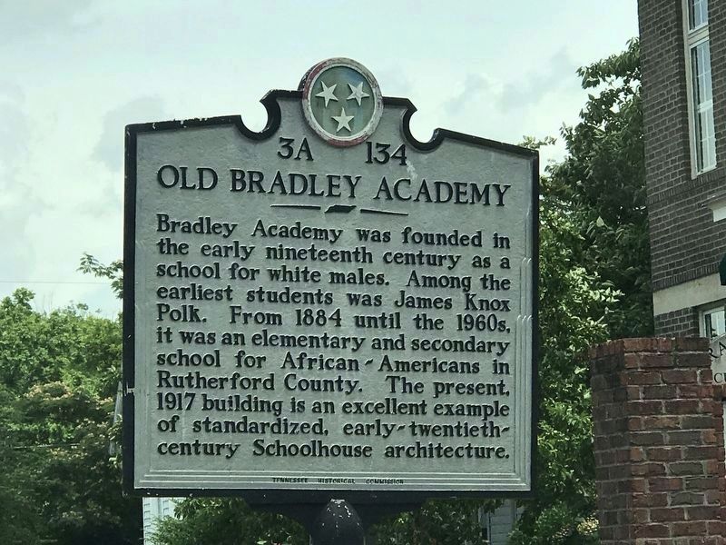 Old Bradley Academy Marker. Click for full size. Old Bradley Academy Marker image. Click for full size.