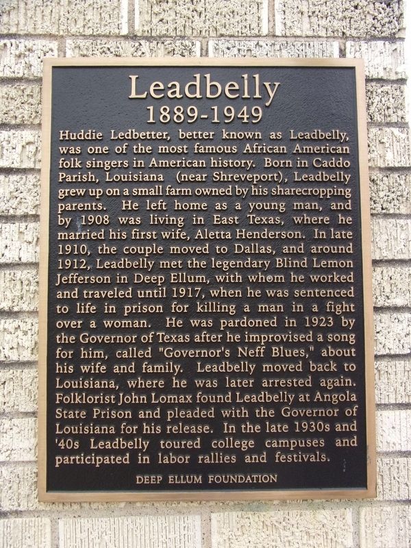 Leadbelly Marker image. Click for full size.
