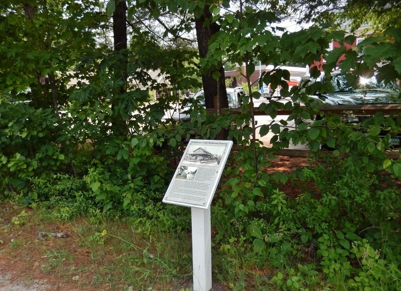Wolfeboro Falls Railroad Station Marker. Click for full size. Wolfeboro Falls Railroad Station Marker image. Click for full size.