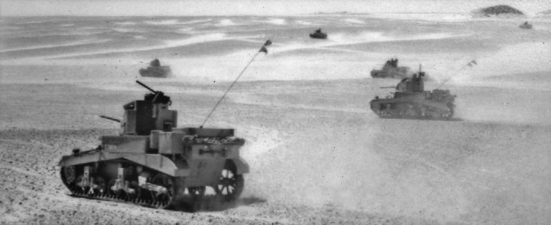 Marker detail: Tanks in North Africa. Click for full size. Marker detail: Tanks in North Africa image. Click for full size.