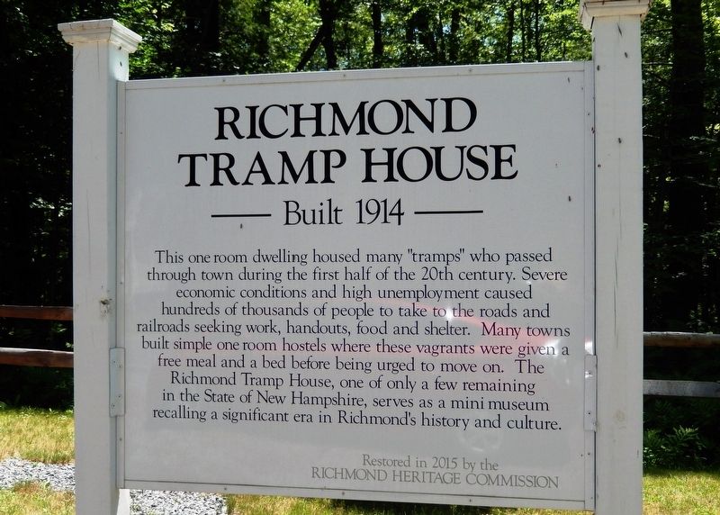 Richmond Tramp House Marker image. Click for full size.