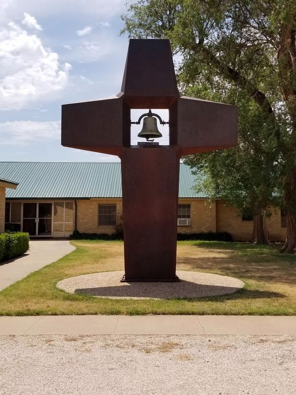 Trinity Lutheran Church Cross and Bell image. Click for full size.