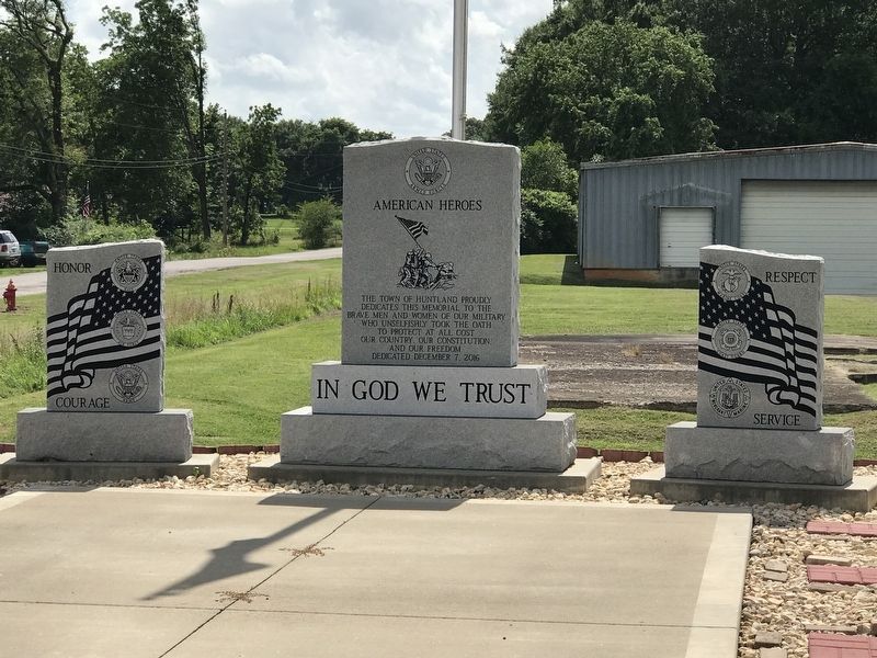 Huntland Veterans Memorial. Click for full size. Huntland Veterans Memorial image. Click for full size.