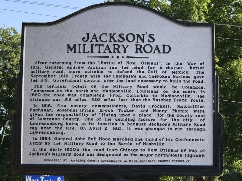 Jackson's Military Road Marker image. Click for full size.